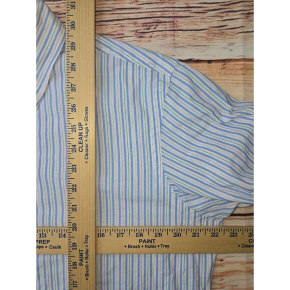 Ralph Lauren Mens Button-Down Shirt 15.5-32/33 Medium Custom Fit Striped - Picture 7 of 7